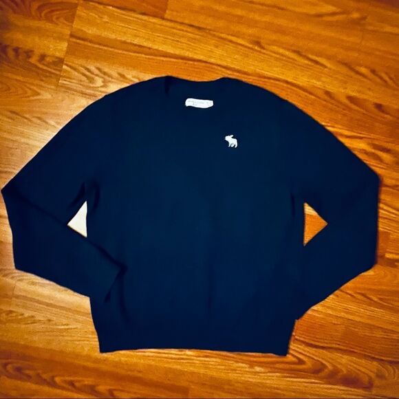 abercrombie kids Boys Navy Blue Pullover Sweater Crew Neck Size Medium Soft - Picture 5 of 10